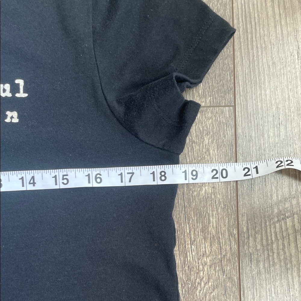 HUE Women’s Black Short Sleeve Tee with Positive Message‎ Size M - Picture 5 of 6